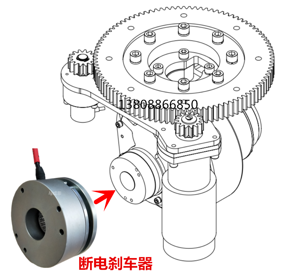 BFK457-08斷電剎車器AGV差速輪伺服電機動力輪彈簧加壓抱閘