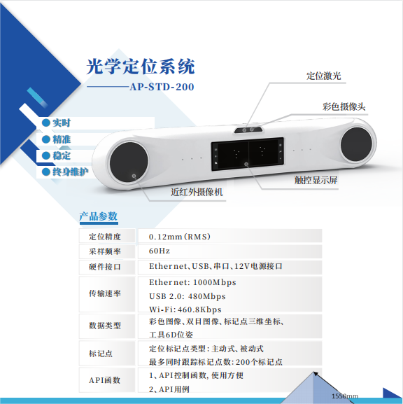 艾目易aimooe光學定位系統雙目相機AP-STD-200