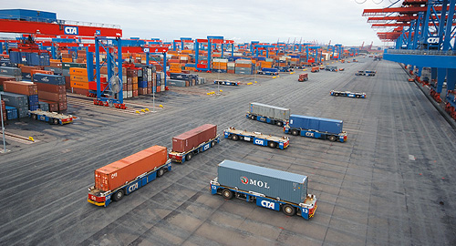 Terex AGV自動(dòng)導(dǎo)向車：效率型碼頭的自動(dòng)化集裝箱運(yùn)輸機(jī)