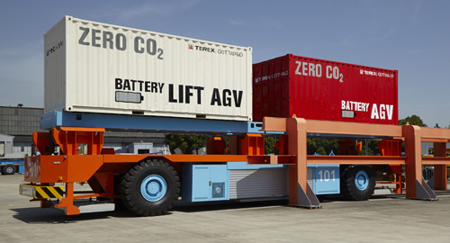 Terex Gottwald升降式AGV：脫鉤集裝箱運輸和集裝箱儲存過程